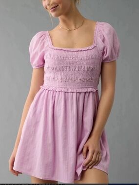 NWT American Eagle Puff Sleeve Lace Mini Dress